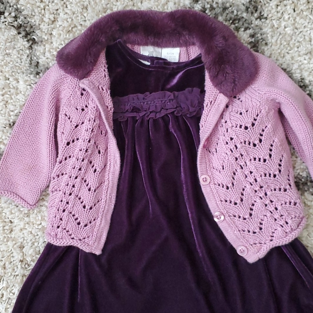 Koala Kids Velvet Dress and Coat
